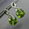 ESTATE 14KT WHITE GOLD HANGING EARRINGS. 3D SQUARE INFINITY DESIGN
