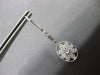 .45CT DIAMOND 14KT WHITE GOLD 3D OVAL FILIGREE LEVERBACK HANGING EARRINGS #27902