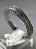 ANTIQUE 1.2CT ROUND DIAMOND 14K WHITE GOLD CLASSIC FILIGREE ETERNITY RING #17735