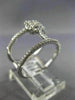 ESTATE WIDE .45CT ROUND DIAMOND 18KT WHITE GOLD 3D TWO ROW SQUARE HALO FUN RING