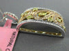 LARGE .62CT WHITE YELLOW & PINK DIAMOND 18K WHITE & ROSE GOLD FILIGREE PENDANT