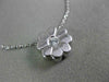 ESTATE .17CT DIAMOND 18KT WHITE GOLD 3D CLASSIC FLOWER SOLITAIRE PENDANT #23001