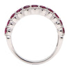 ESTATE 1.75CT DIAMOND & AAA RUBY 18KT WHITE GOLD 3D MULTI ROW ANNIVERSARY RING