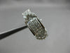ESTATE WIDE 1.47CT ROUND & PRINCESS DIAMOND 18KT WHITE GOLD 3D MULTI ROW RING