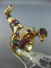 EXTRA LARGE 2.33CT DIAMOND & AAA MULTI GEM 18KT ROSE GOLD LOBSTER SCORPION RING