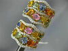 LARGE 10.39CT DIAMOND & MULTI GEM 14KT YELLOW GOLD MULTI SHAPE CLIP ON EARRINGS