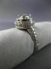 WIDE .80CT DIAMOND 14K WHITE GOLD DOUBLE HALO SEMI MOUNT ENGAGEMENT RING #1037