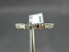 ESTATE .42CT ROUND & BAGUETTE DIAMOND 14KT WHITE GOLD 3D ANNIVERSARY RING #1050
