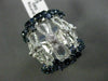 ESTATE MASSIVE 2.82CT DIAMOND & SAPPHIRE 18KT WHITE GOLD INFINITY COCKTAIL RING