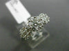 ESTATE WIDE 1.19CT DIAMOND 18KT WHITE GOLD 3D 3 FLOWER PAST PRESENT FURURE RING