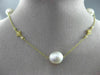 ESTATE LARGE .90CT DIAMOND 14KT YELLOW GOLD SOUTH SEA PEARL BY THE YARD NECKLACE