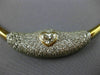 ESTATE LARGE 6.26CT WHITE & FANCY YELLOW DIAMOND 14K 2 TONE GOLD CHOKER NECKLACE