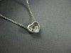 ESTATE .18CT DIAMOND 14KT WHITE GOLD 3D SIX STONE ETOILE HEART PENDENT #1722