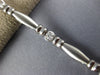 .75CT DIAMOND 14KT WHITE GOLD CLASSIC MATTE & SHINY BEZEL TENNIS BRACELET #1471