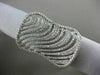 ESTATE MASSIVE 1.94CT DIAMOND 14KT WHITE GOLD 3D RECTANGULAT MULTI WAVE FUN RING