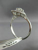 ANTIQUE WIDE .38CT OLD MINE DIAMOND 14K WHITE GOLD 3D MARQUISE SHAPE RING #22328