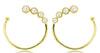 0.33CT DIAMOND 14KT YELLOW GOLD 3D ROUND BEZEL GRADUATING HOOP HANGING EARRINGS