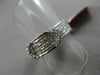 ESTATE WIDE 1.47CT ROUND & PRINCESS DIAMOND 18KT WHITE GOLD 3D MULTI ROW RING