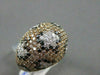 ESTATE LARGE 5.10CTW MULTI COLOR DIAMOND 18KT ROSE GOLD COCKTAIL RING AMAZING!!