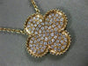ESTATE LARGE 1.59CT WHITE & PINK DIAMOND 18KT WHITE & ROSE GOLD FLOWER NECKLACE