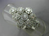 ESTATE LARGE 2.13CT DIAMOND 18KT WHITE GOLD 3D MULTI CLUSTER FLEXIBLE FUN RING