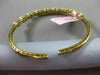 ESTATE .60CT DIAMOND 14K WHITE & YELLOW GOLD 3D 9 STONE FLEXIBLE BANGLE BRACELET
