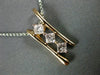 ESTATE .70CT WHITE & PINK DIAMOND 18KT WHITE & ROSE GOLD 3D THREE STONE PENDANT