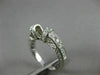 WIDE .75CT DIAMOND 14K WHITE GOLD TRIANGULAR FILIGREE SEMI MOUNT ENGAGEMENT RING