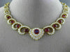 ESTATE LARGE 36.0CT DIAMOND & AAA RUBY 18KT WHITE & YELLOW GOLD CHOKER NECKLACE