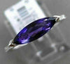 ESTATE .98CT DIAMOND & AAA CUSHION CUT AMETHYST 14KT WHITE GOLD 3D LOVE FUN RING