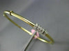 ESTATE .70CT DIAMOND 14KT WHITE & YELLOW GOLD 3D CIRCLE OF LIFE BANGLE BRACELET
