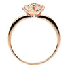 ESTATE WIDE .18CT BAGUETTE DIAMOND 18KT ROSE GOLD 3D MARQUISE SHAPE CLUSTER RING
