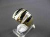 ESTATE LARGE 0.16CT DIAMOND 14KT YELLOW GOLD ONYX & MOTHER OF PEARL RING