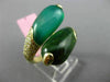 LARGE .60CT WHITE & CHOCOLATE FANCY DIAMOND & CHALCEDONY 14K YELLOW GOLD 3D RING
