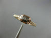 ESTATE .62CT DIAMOND & AAA EXTRA FACET MORGANITE 14KT WHITE GOLD BEZEL FUN RING