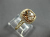 ESTATE LARGE 1.40CT DIAMOND & AAA MORGANITE 14KT ROSE GOLD HALO ENGAGEMENT RING