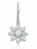 ESTATE 1.52CT DIAMOND 14KT WHITE GOLD CLASSIC FLOWER LEVERBACK HANGING EARRINGS