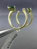 ESTATE LARGE 1.40CT DIAMOND & AAA EMERALD 14KT YELLOW GOLD DOUBLE PEAR FUN RING