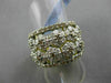 ESTATE LARGE 2.12CTW FANCY YELLOW & WHITE DIAMOND 18KT YELLOW GOLD FLOWER RING