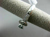 ESTATE 1.59CT WHITE & BLUE DIAMOND 14KT WHITE GOLD 3D SOLITAIRE ENGAGEMENT RING