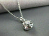 ESTATE .35CT ROUND DIAMOND 18KT WHITE GOLD SOLITAIRE FLOWER PENDANT CHAIN #10017