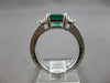 1.96CT DIAMOND 14KT WHITE GOLD 3D ROUND & SQUARE 3 STONE ENGAGEMENT RING #27854
