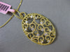 ESTATE EXTRA LARGE .52CT DIAMOND 14KT YELLOW GOLD 3D OVAL OPEN FILIGREE PENDANT