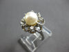 .80CT DIAMOND & AAA SOUTH SEA PEARL 14K WHITE GOLD OPEN FILIGREE FUN RING #27961