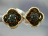 ESTATE .90CT WHITE & BLACK DIAMOND 14KT ROSE & BLACK GOLD CLIP ON STUD EARRINGS