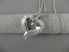 ESTATE 1.65CTW DIAMOND 14K WHITE GOLD OPEN 3D HEART PENDANT + CHAIN FG VVS #9889