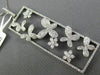 ESTATE MASSIVE 2.67CT DIAMOND 18KT WHITE GOLD FLOWER BUTTERFLY FLOATING PENDANT