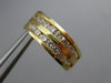 ESTATE 1.0CT DIAMOND 14KT YELLOW GOLD 3D CLASSIC TWO ROW HUGGIE EARRINGS #5319