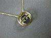ESTATE 14KT TWO TONE GOLD 3D DANCING DIAMOND CIRCLE OF LIFE CLUSTER HALO PENDANT