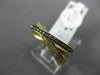 WIDE .45CT WHITE & CHOCOLATE FANCY DIAMOND 14K YELLOW GOLD CRISS CROSS LOVE RING